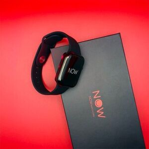 NWT NOW Watch “Red Light” LED screen with time display red wellness light unisex